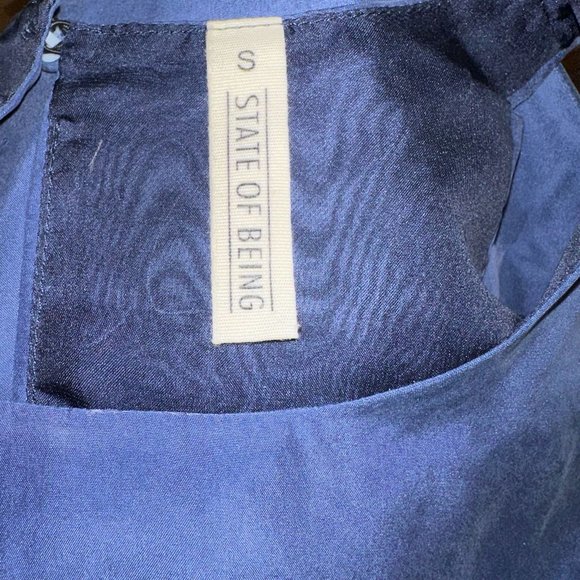 State of Being Sheath Dress Navy Blue Size Small Womens Lyocell Breathable Cute - Picture 5 of 6